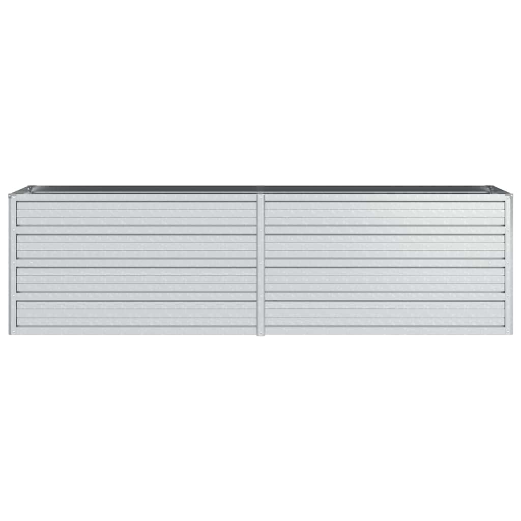 Ζαρντινιέρα Υπερυψωμένη Ασημί 160x40x45 εκ. Γαλβανισμ. Χάλυβας