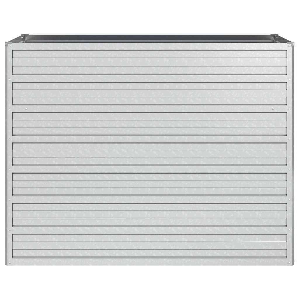 Ζαρντινιέρα Υπερυψωμένη Ασημί 100x40x77 εκ. Γαλβανισμ. Χάλυβας