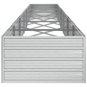 Ζαρντινιέρα Υπερυψωμένη Ασημί 480x80x45 εκ. Γαλβανισμ. Χάλυβας
