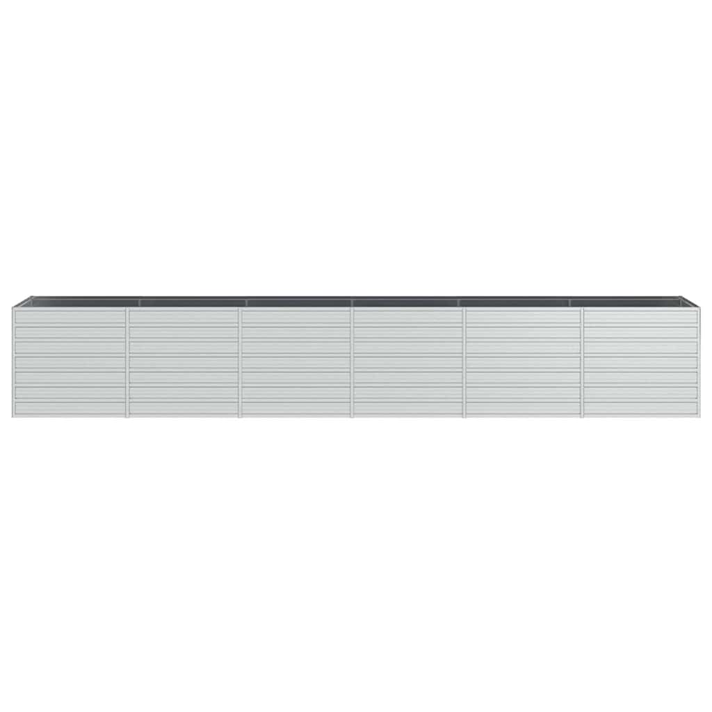 Ζαρντινιέρα Υπερυψωμένη Ασημί 480x80x77 εκ. Γαλβανισμ. Χάλυβας