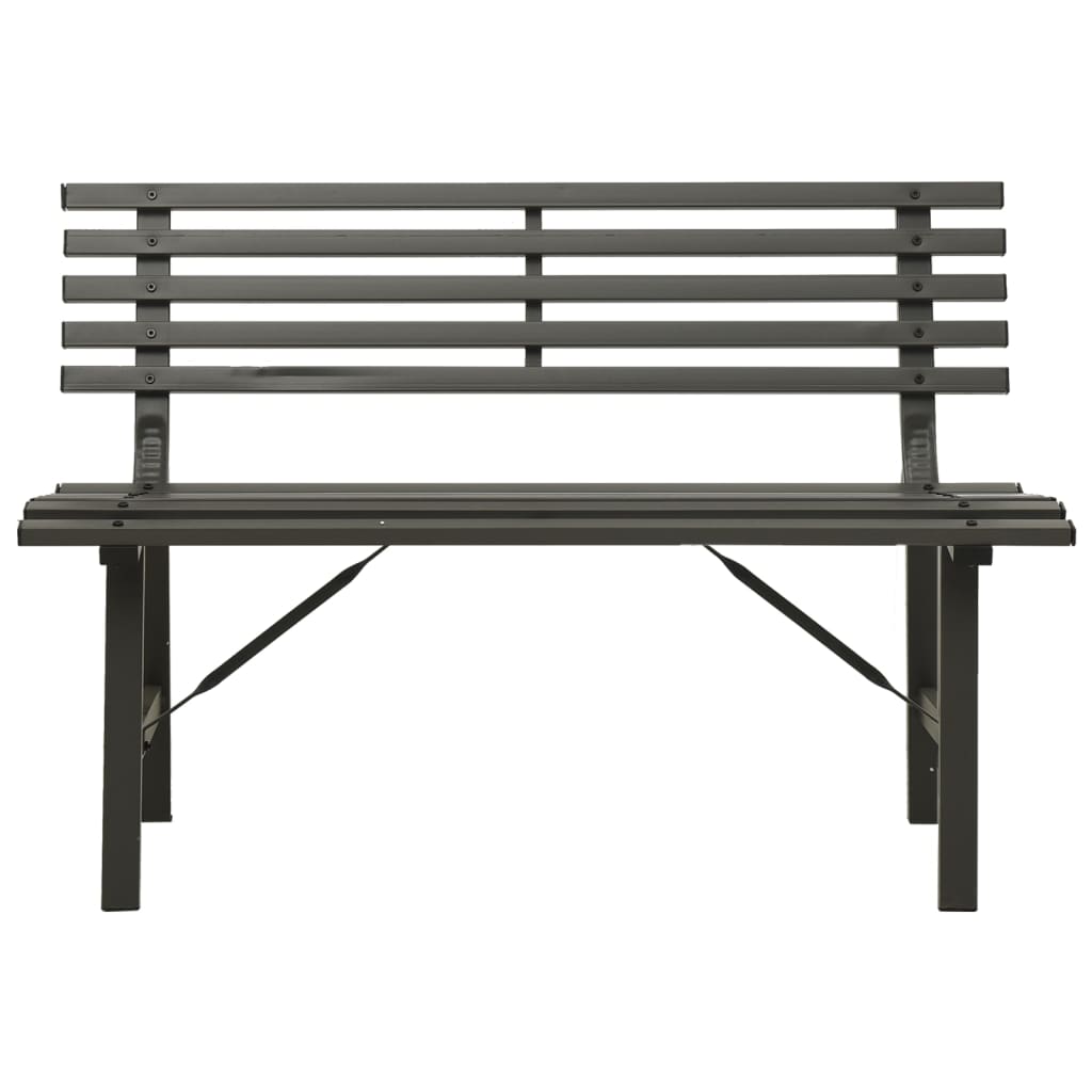 Παγκάκι Κήπου 110 εκ. Μαύρο Ατσάλινο