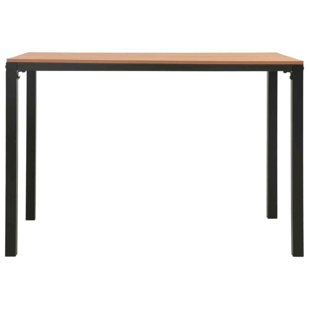 Σετ Τραπεζαρίας Κήπου 3 Τεμαχίων Καφέ / Μαύρο από Ατσάλι / WPC