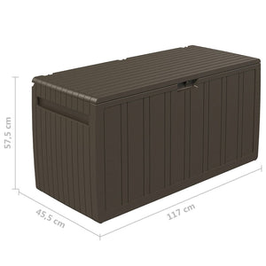 Μπαούλο Αποθήκευσης Μαξιλαριών Καφέ 117x45,5x57,5 εκ. 270 Λίτρα