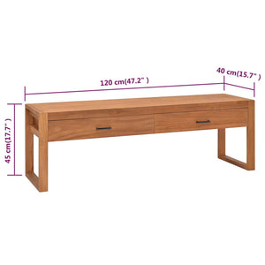 Έπιπλο Τηλεόρασης 120 x 40 x 45 εκ. από Μασίφ Ξύλο Teak