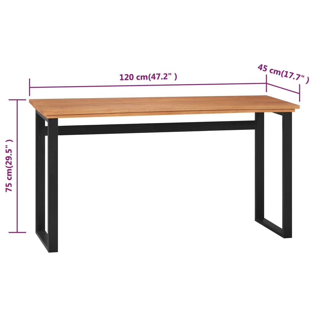 Γραφείο 120 x 45 x 75 εκ. από Μασίφ Ξύλο Teak