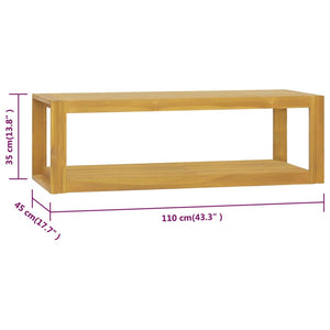 Έπιπλο Μπάνιου Επιτοίχιο 110x45x35 εκ. από Μασίφ Ξύλο Teak - Pakobazaar