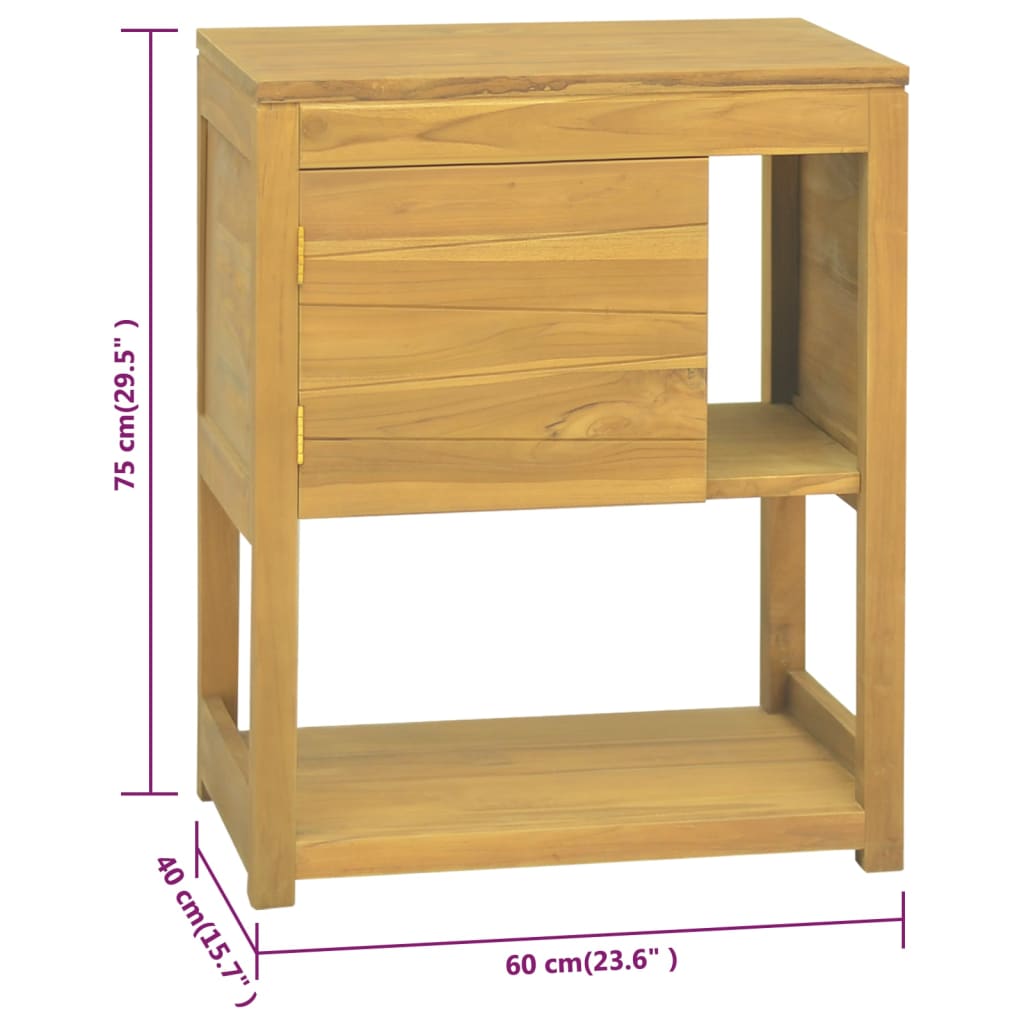 Έπιπλο Μπάνιου 60 x 40 x 75 εκ. από Μασίφ Ξύλο Teak