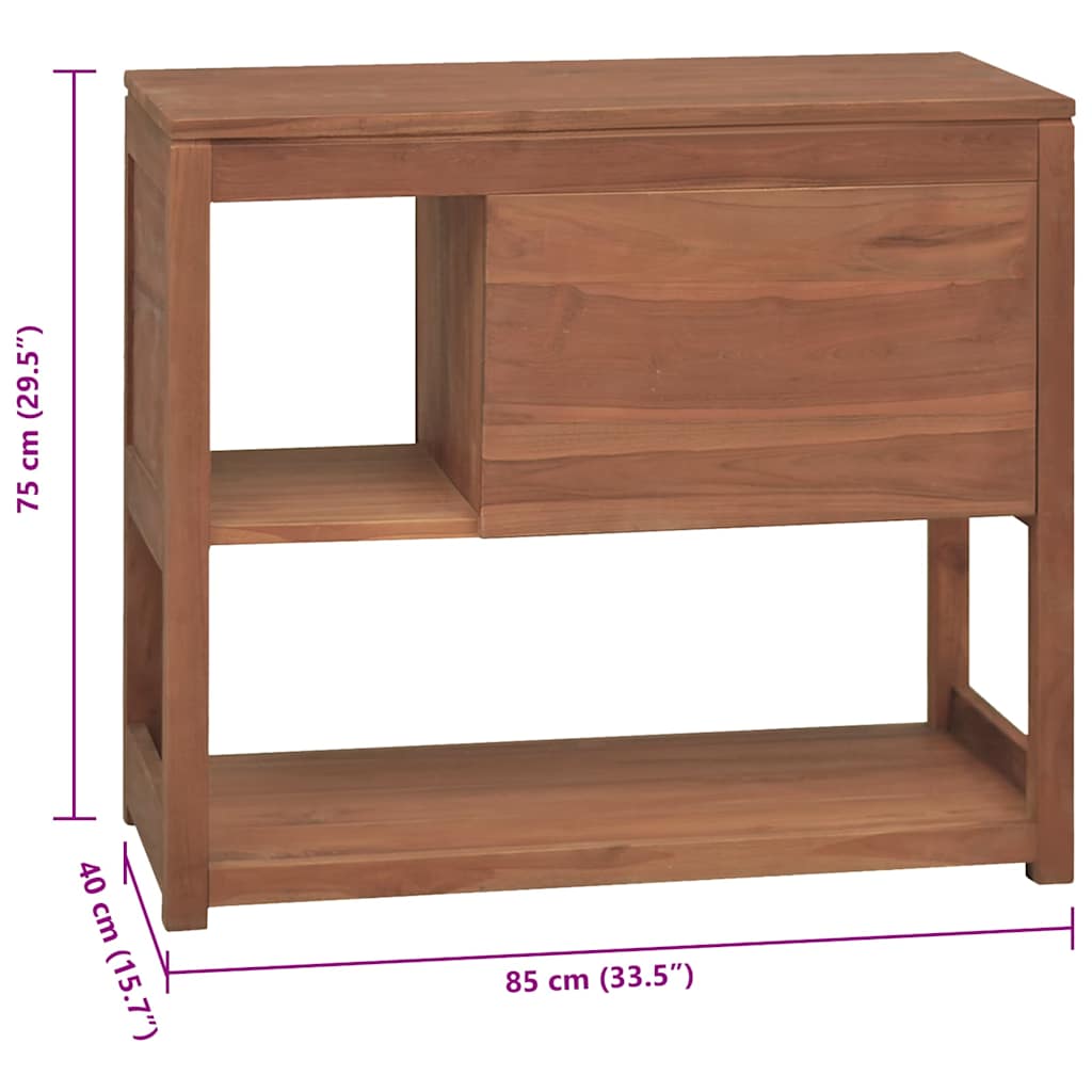 Έπιπλο Μπάνιου 85x40x75 εκ. από Μασίφ Ξύλο Teak