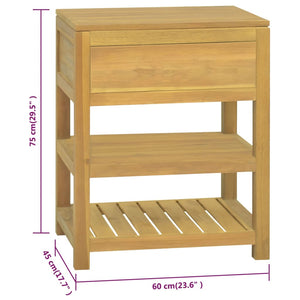 Έπιπλο Μπάνιου 60 x 45 x 75 εκ. από Μασίφ Ξύλο Teak