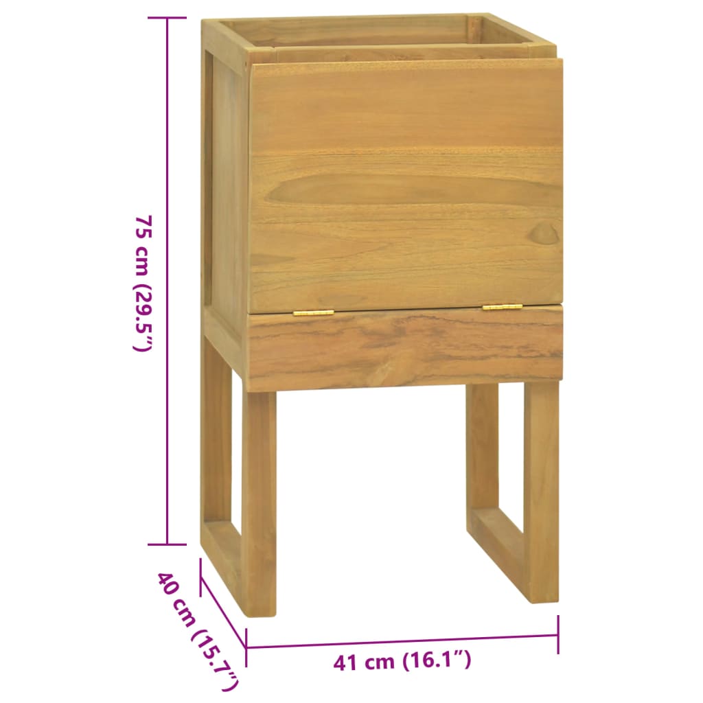 Έπιπλο Μπάνιου 41 x 40 x 75 εκ. από Μασίφ Ξύλο Teak