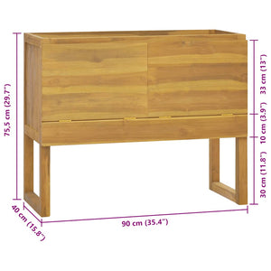 Έπιπλο Μπάνιου 90 x 40 x 75,5 εκ. από Μασίφ Ξύλο Teak