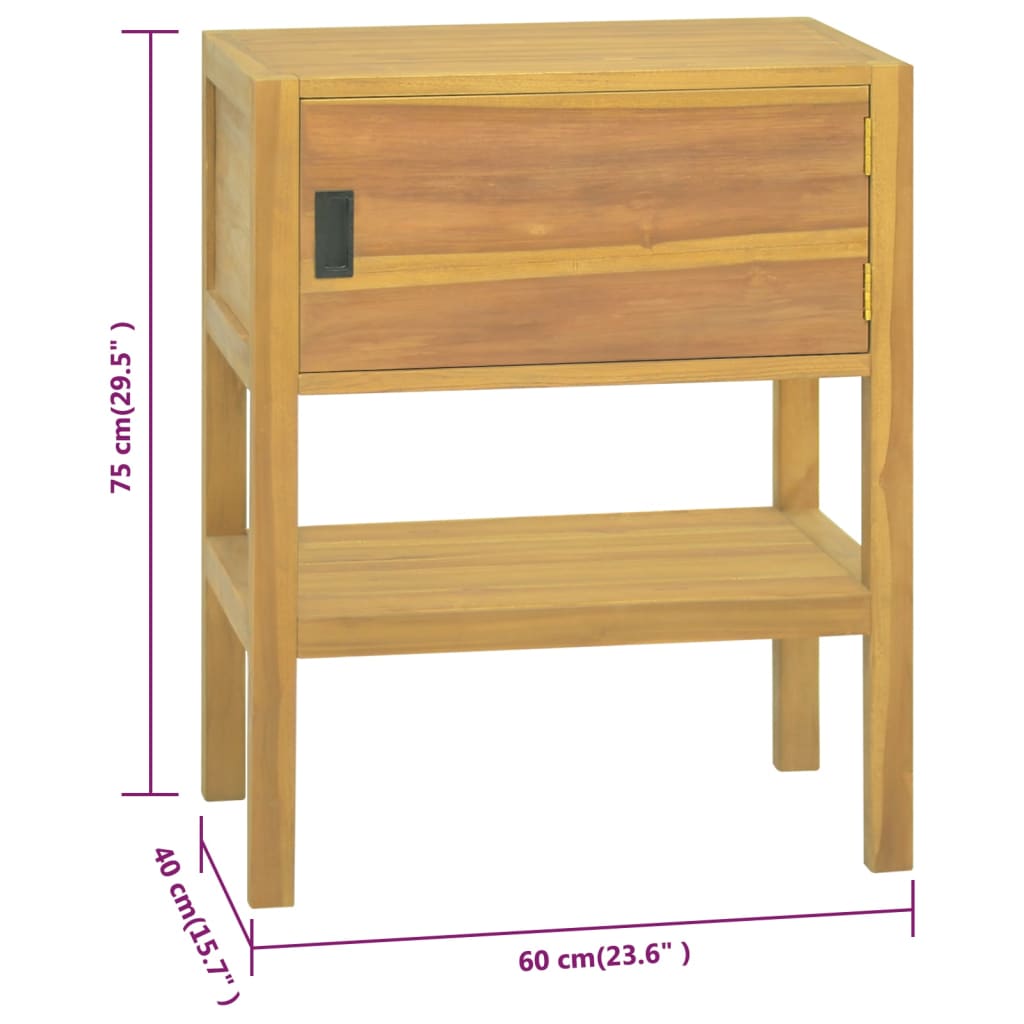 Έπιπλο Μπάνιου 60x40x75 εκ. από Μασίφ Ξύλο Teak - Pakobazaar
