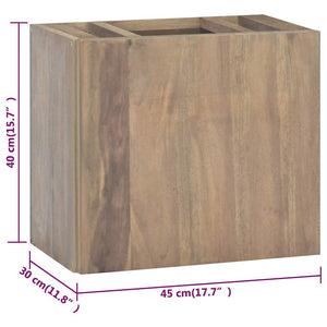 Ντουλάπι Μπάνιου Επιτοίχιο 45x30x40 εκ. από Μασίφ Ξύλο Teak