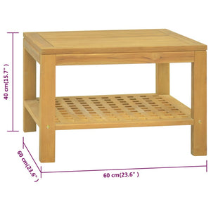Τραπεζάκι Σαλονιού 60 x 60 x 40 εκ. από Μασίφ Ξύλο Teak - Pakobazaar