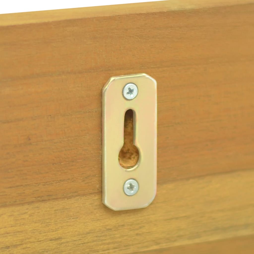 Ράφια Τοίχου 2 τεμ. 60 x 10 x 10 εκ. από Μασίφ Ξύλο Teak
