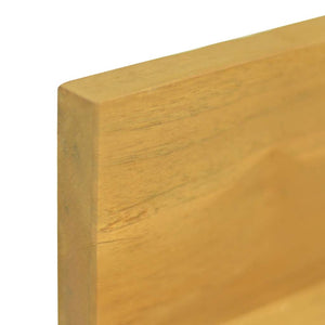Ράφια Τοίχου 2 τεμ. 90 x 10 x 10 εκ. από Μασίφ Ξύλο Teak - Pakobazaar