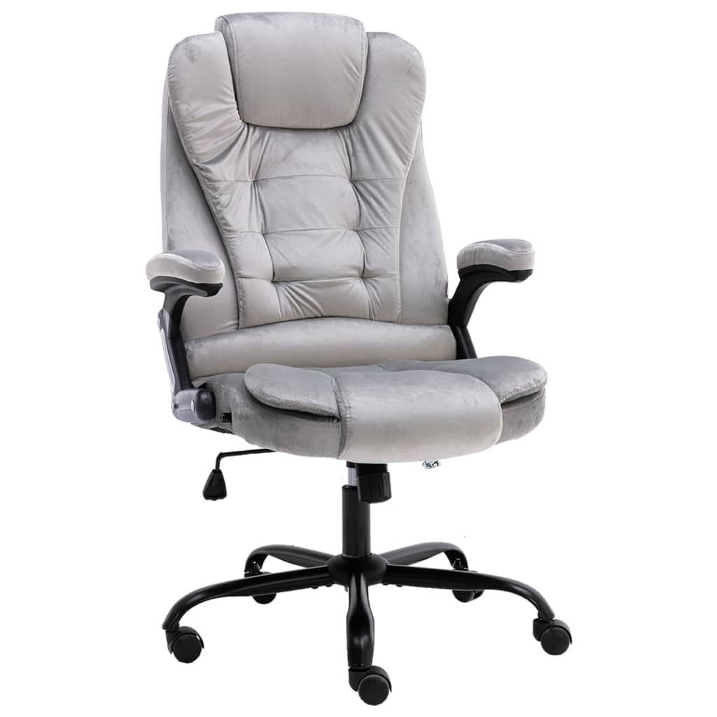 Καρέκλα Γραφείου Ανοιχτό Γκρι Βελούδινη - PAKOBAZAAR