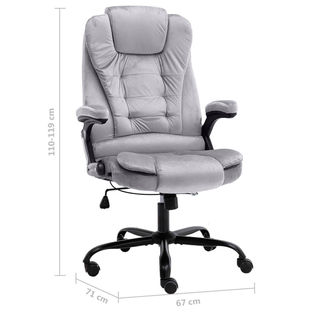 Καρέκλα Γραφείου Ανοιχτό Γκρι Βελούδινη - PAKOBAZAAR