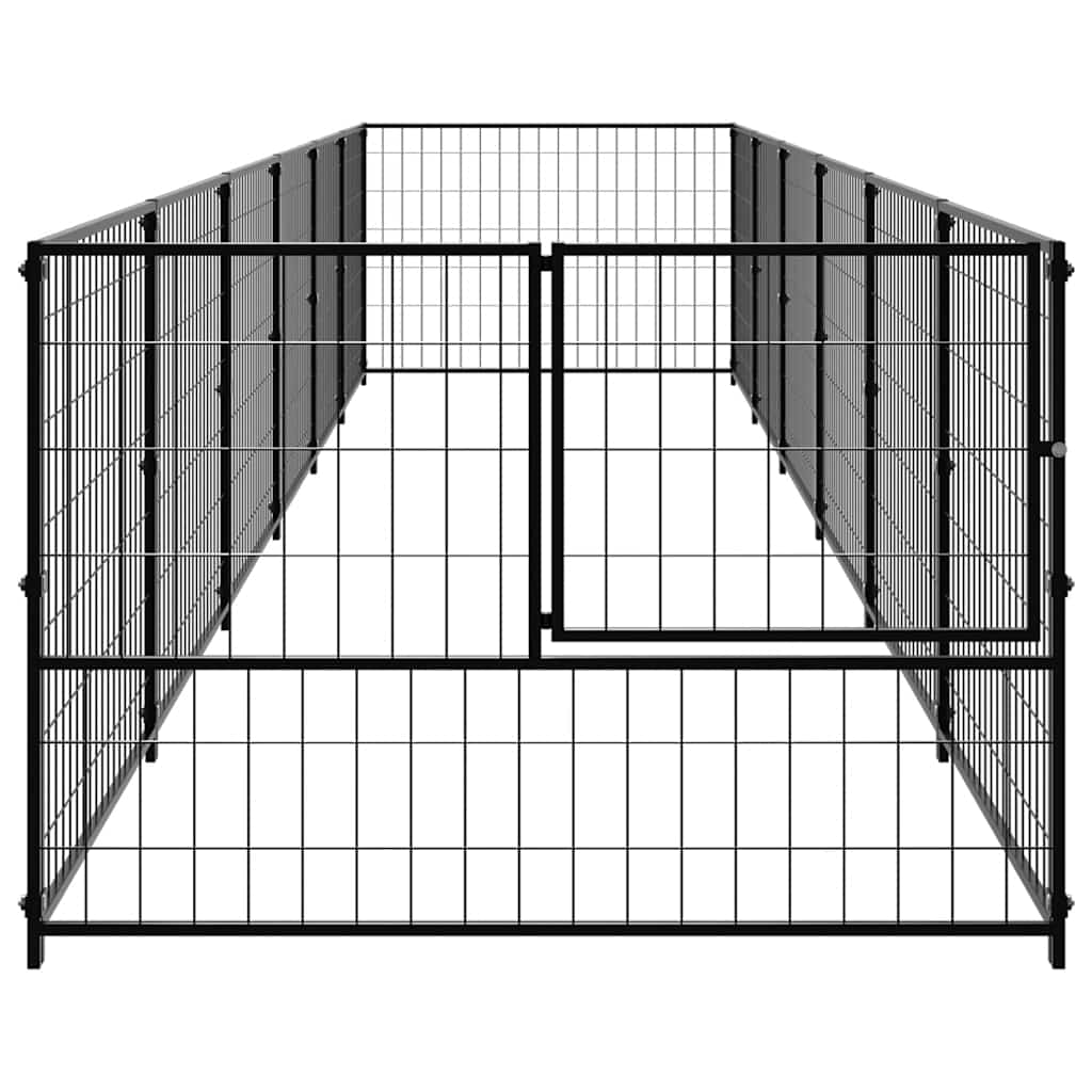 Σπιτάκι Σκύλου Μαύρο 6 μ² Ατσάλινο - PAKOBAZAAR