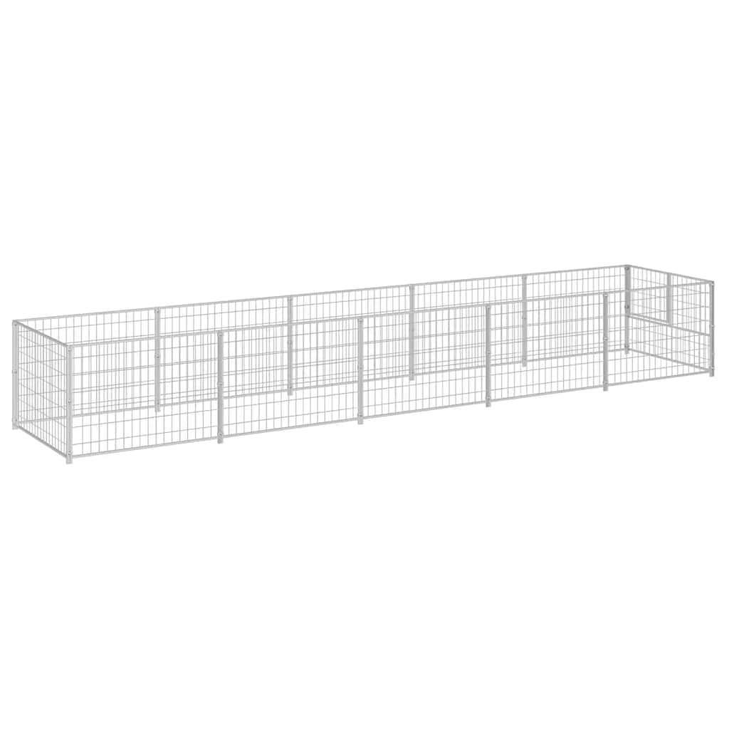 Σπιτάκι Σκύλου Ασημί 5 μ² Ατσάλινο - PAKOBAZAAR