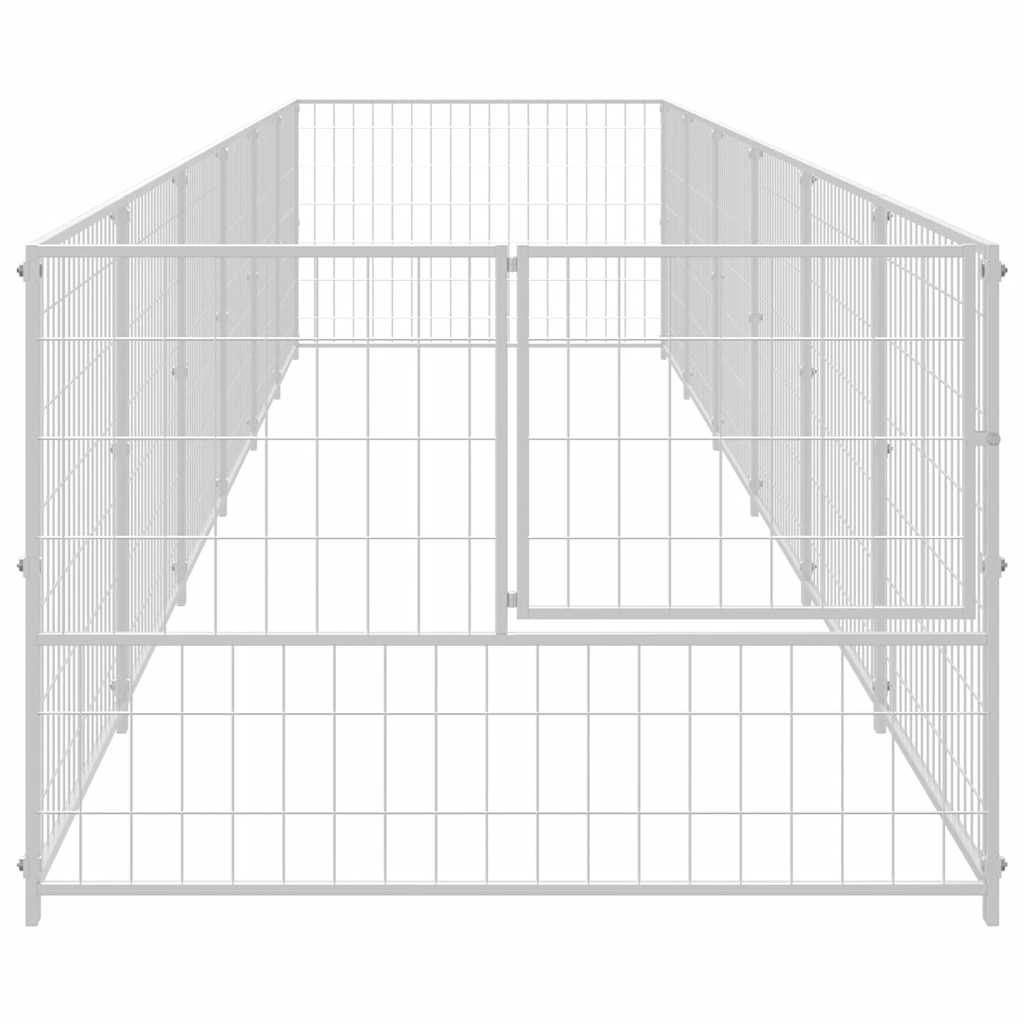 Σπιτάκι Σκύλου Ασημί 6 μ² Ατσάλινο - PAKOBAZAAR