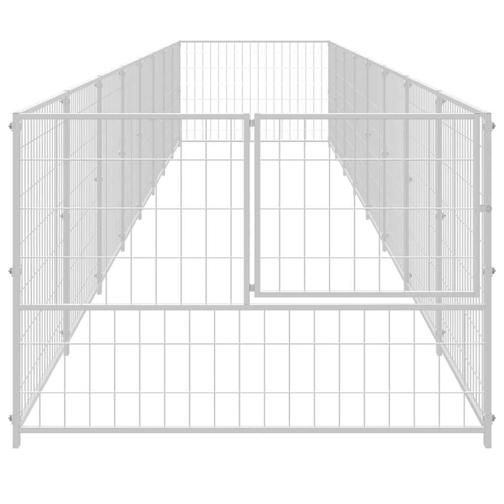 Σπιτάκι Σκύλου Ασημί 8 μ² Ατσάλινο - PAKOBAZAAR