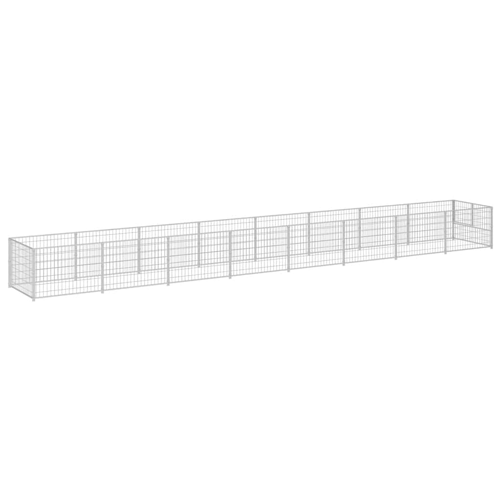 Σπιτάκι Σκύλου Ασημί 8 μ² Ατσάλινο - PAKOBAZAAR