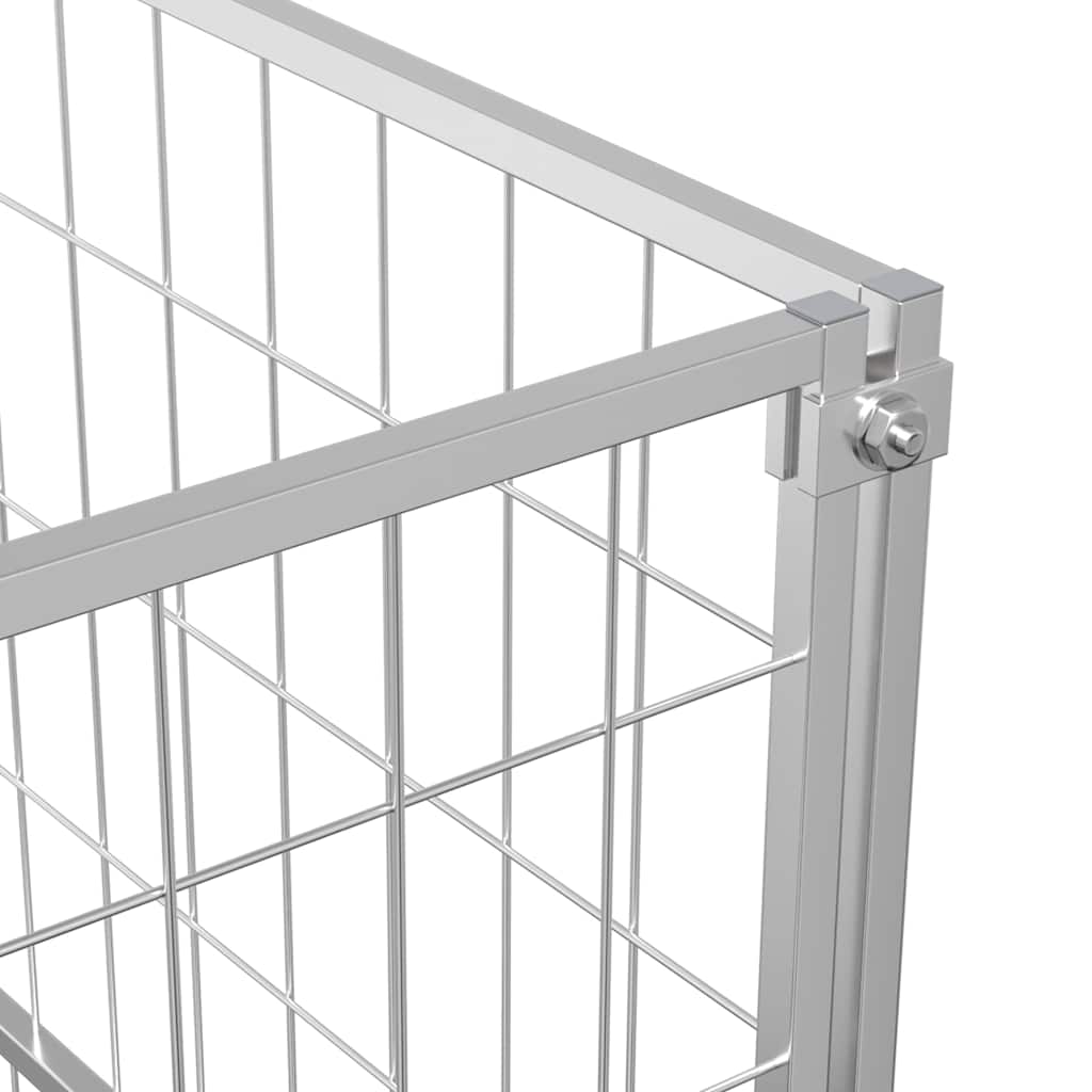 Σπιτάκι Σκύλου Ασημί 8 μ² Ατσάλινο - PAKOBAZAAR