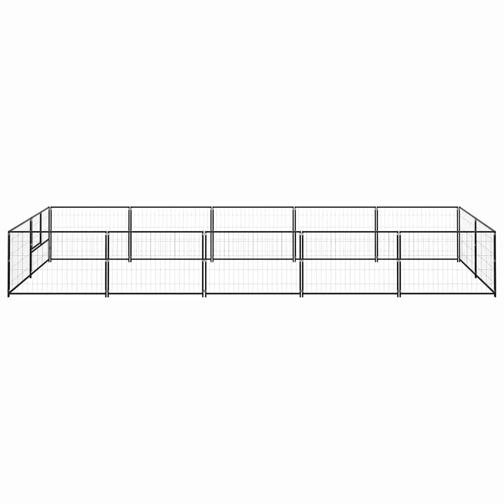 Σπιτάκι Σκύλου Μαύρο 10 μ² Ατσάλινο - PAKOBAZAAR