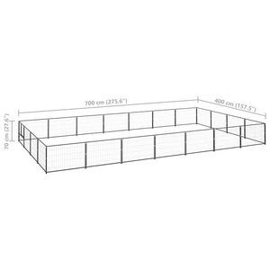 Σπιτάκι Σκύλου Μαύρο 28 μ² Ατσάλινο - PAKOBAZAAR