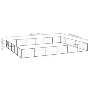 Σπιτάκι Σκύλου Μαύρο 30 μ² Ατσάλινο - PAKOBAZAAR