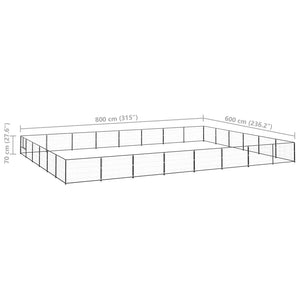 Σπιτάκι Σκύλου Μαύρο 48 μ² Ατσάλινο - PAKOBAZAAR