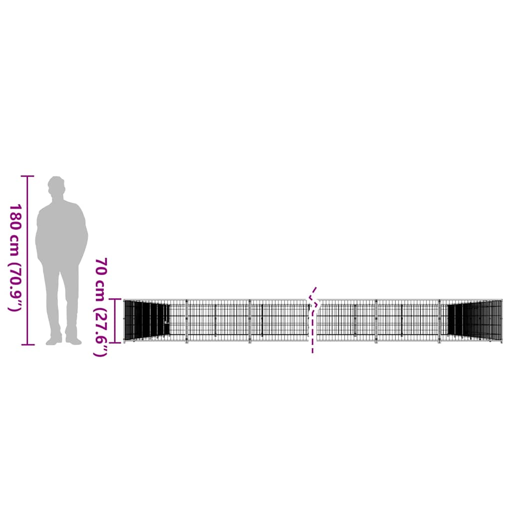 Σπιτάκι Σκύλου Ασημί 54 μ² Ατσάλινο - PAKOBAZAAR