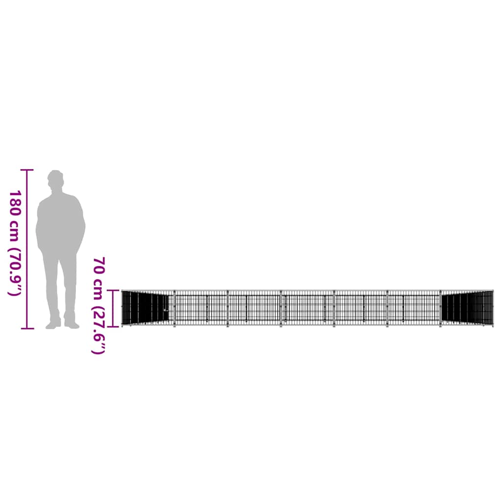 Σπιτάκι Σκύλου Ασημί 70 μ² Ατσάλινο - PAKOBAZAAR