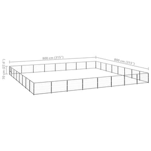 Σπιτάκι Σκύλου Μαύρο 64 μ² Ατσάλινο - PAKOBAZAAR