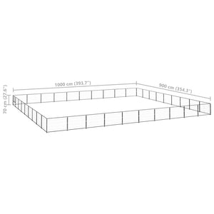 Σπιτάκι Σκύλου Μαύρο 90 μ² Ατσάλινο - PAKOBAZAAR