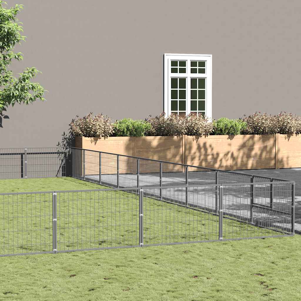 Σπιτάκι Σκύλου Ασημί 81 μ² Ατσάλινο - PAKOBAZAAR