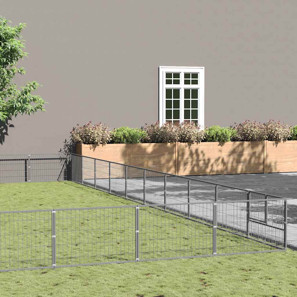 Σπιτάκι Σκύλου Ασημί 100 μ² Ατσάλινο - PAKOBAZAAR