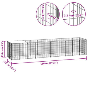 Σπιτάκι Σκύλου Μαύρο 6,05 m² Ατσάλινο - PAKOBAZAAR