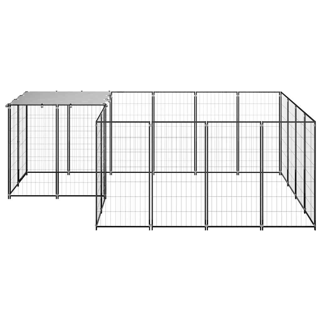 Σπιτάκι Σκύλου Μαύρο 6,05 m² Ατσάλινο - PAKOBAZAAR