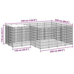 Σπιτάκι Σκύλου Μαύρο 6,05 m² Ατσάλινο - PAKOBAZAAR
