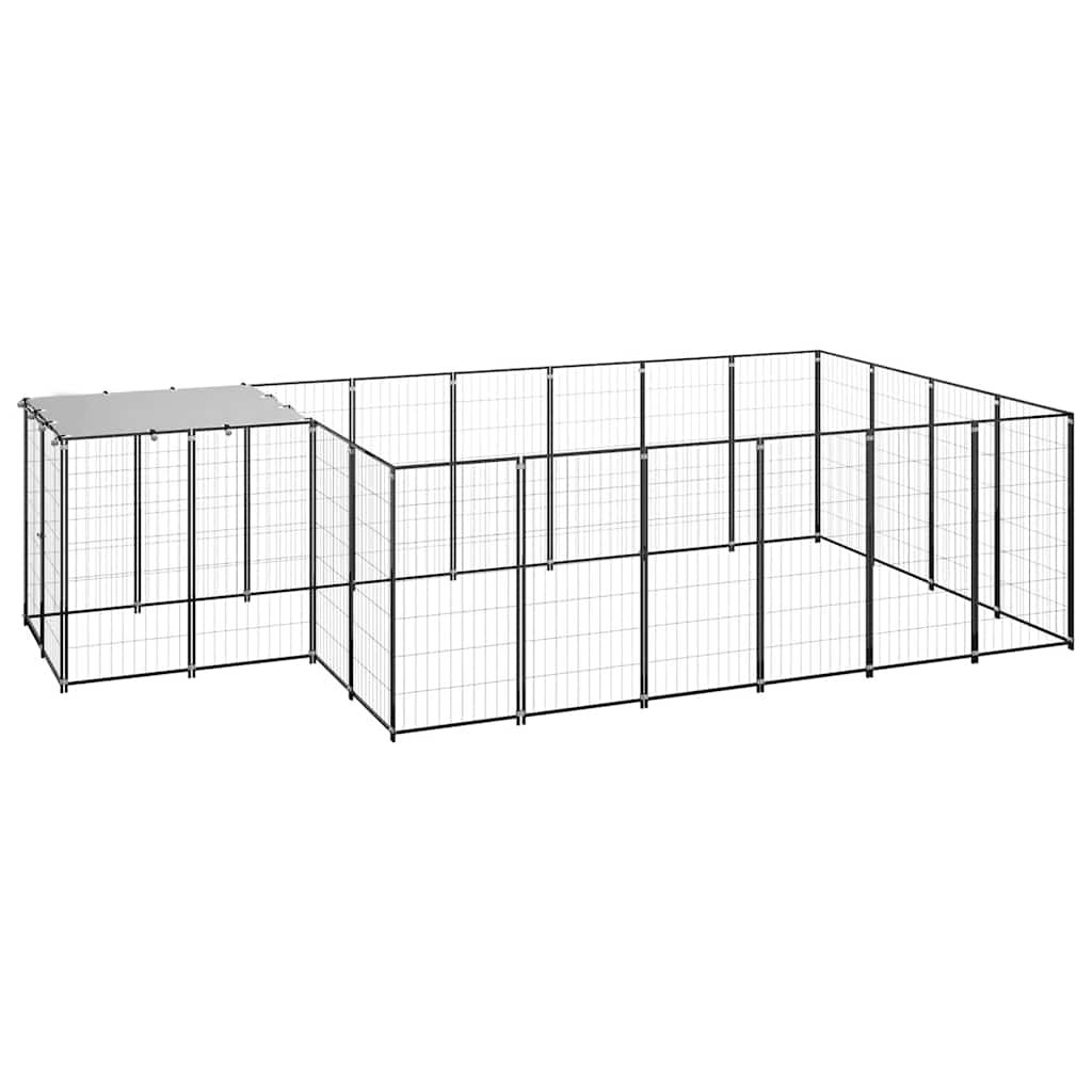 Σπιτάκι Σκύλου Μαύρο 8,47 m² Ατσάλινο - PAKOBAZAAR