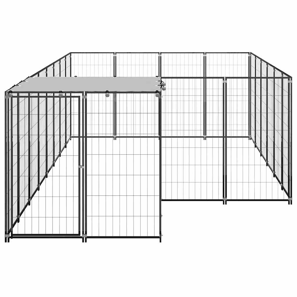 Σπιτάκι Σκύλου Μαύρο 8,47 m² Ατσάλινο - PAKOBAZAAR