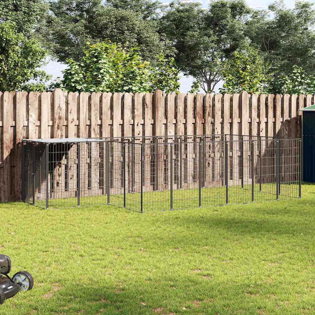 Σπιτάκι Σκύλου Μαύρο 8,47 m² Ατσάλινο - PAKOBAZAAR