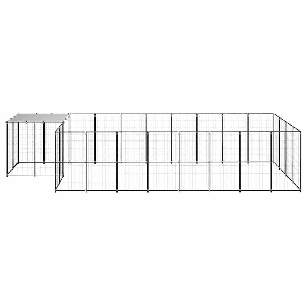 Σπιτάκι Σκύλου Μαύρο 10,89 m² Ατσάλινο - PAKOBAZAAR