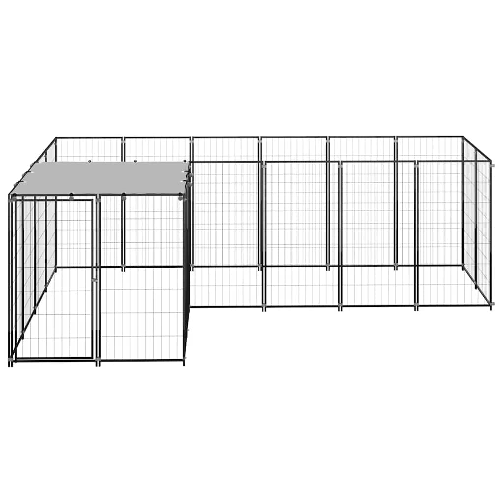 Σπιτάκι Σκύλου Μαύρο 4,84 μ² Ατσάλινο - PAKOBAZAAR