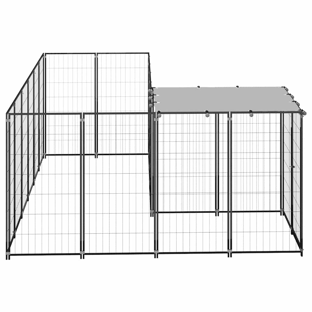 Σπιτάκι Σκύλου Μαύρο 4,84 μ² Ατσάλινο - PAKOBAZAAR