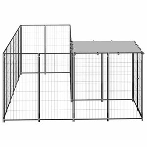 Σπιτάκι Σκύλου Μαύρο 4,84 μ² Ατσάλινο - PAKOBAZAAR