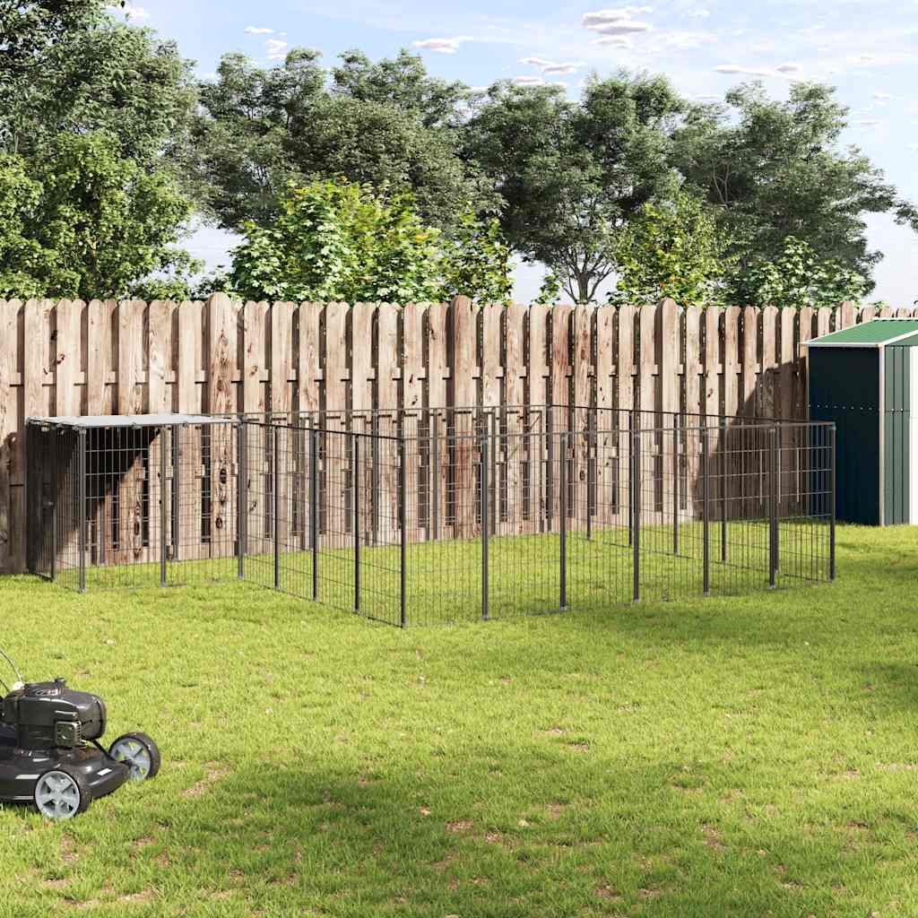 Σπιτάκι Σκύλου Μαύρο 12,1 μ² Ατσάλινο - PAKOBAZAAR