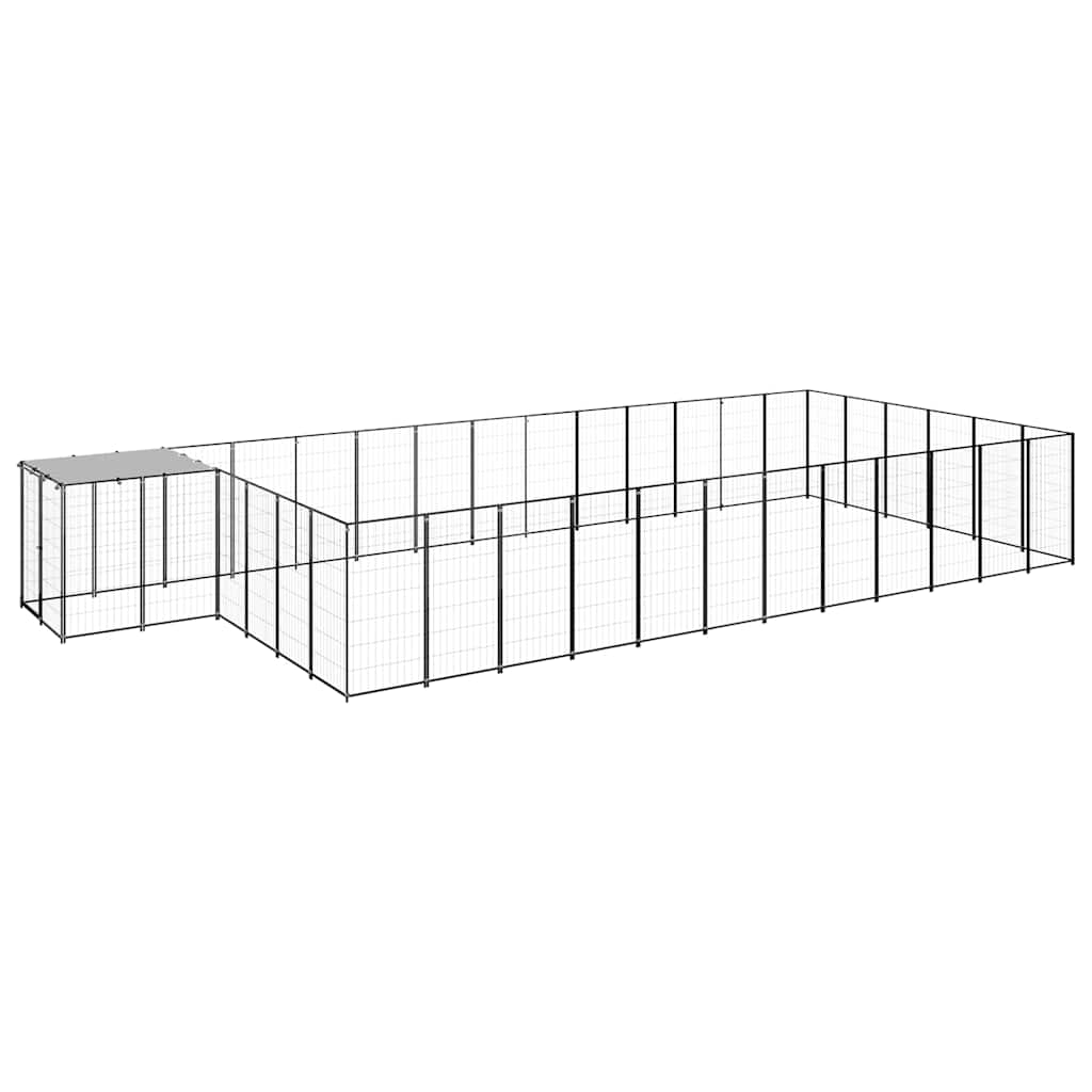 Σπιτάκι Σκύλου Μαύρο 26,62 μ² Ατσάλινο - PAKOBAZAAR